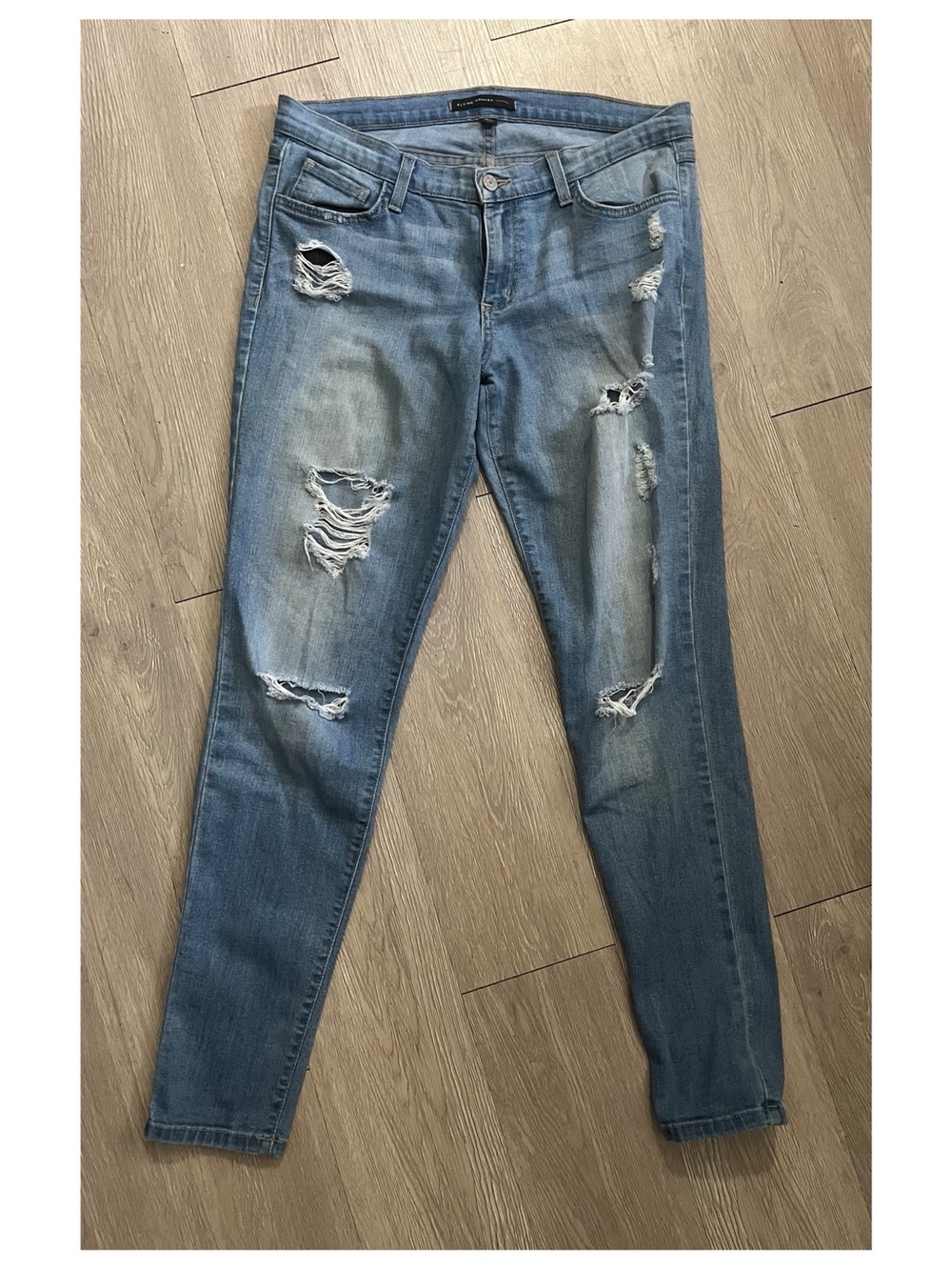Flying Monkey Platinum Distressed Skinny Jeans Size 30
